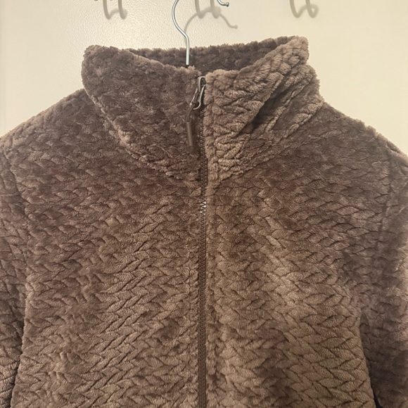 Free Country Brown Mocha Women's Cable Braided Butter Pile® Teddy Jacket - Picture 2 of 15